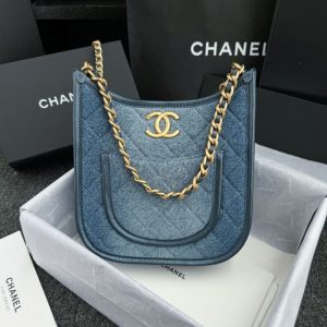 Replica CHANEL 23S Hobo Denim 1 Replica CHANEL 23S Hobo Denim - high-end fake designer purse