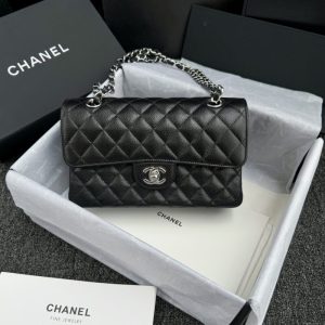 Replica CHANEL Classic Flap 23cm Black Silver 1 Replica CHANEL Classic Flap 23cm Black Silver - premium 1:1 fake handbag model