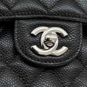 Replica CHANEL Classic Flap 23cm Black Silver 5 Replica CHANEL Classic Flap 23cm Black Silver - authentic-look luxury purse replica
