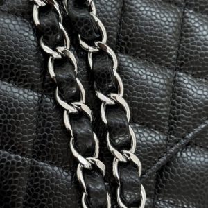 Replica CHANEL Classic Flap 23cm Black Silver 7 Replica CHANEL Classic Flap 23cm Black Silver - high-end fake designer purse