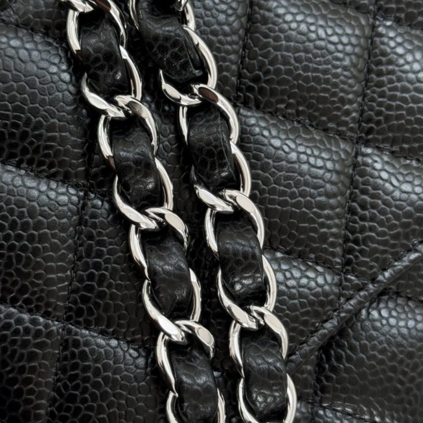 Replica CHANEL Classic Flap 23cm Black Silver 7 Replica CHANEL Classic Flap 23cm Black Silver - high-end fake designer purse