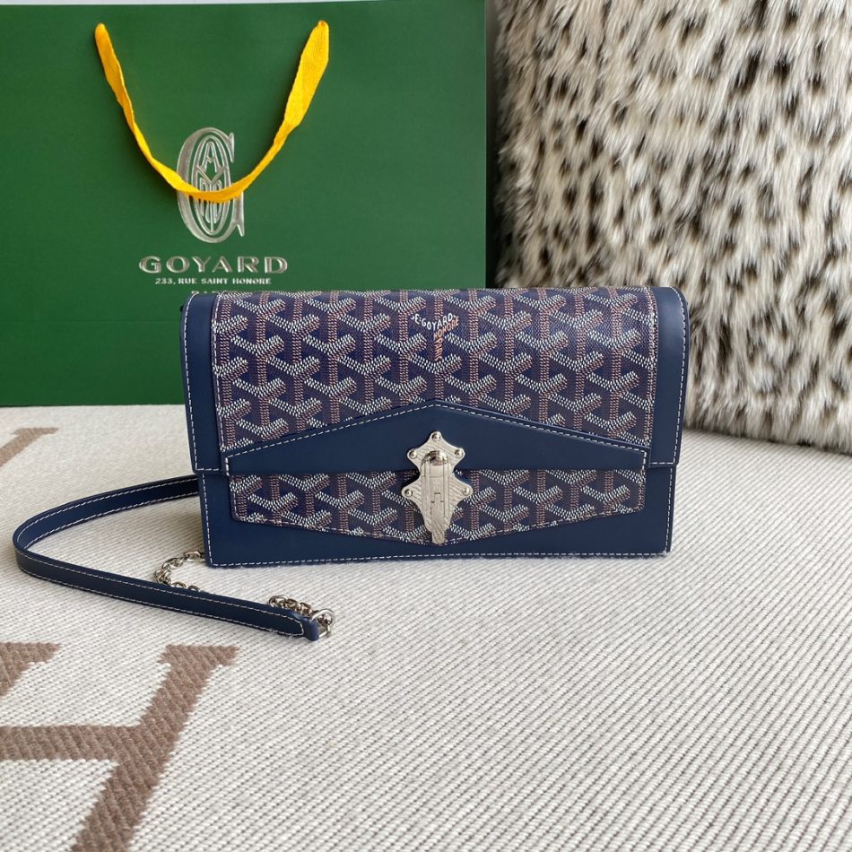 Goyard Duchesse Marie-Caroline Navy Blue 1 Goyard Duchesse Marie-Caroline Imitation — Elegant Evening Bag