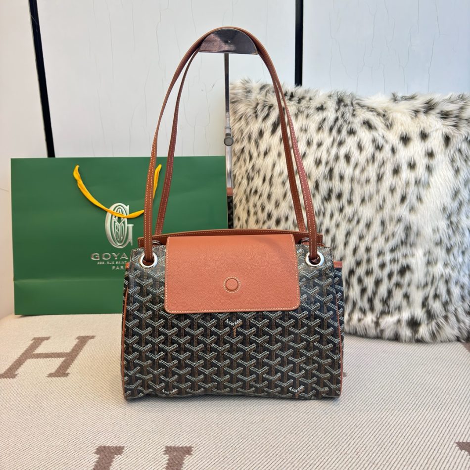 Fake Goyard Rouette Souple Bag — Soft Structured Goyardine Shoulder