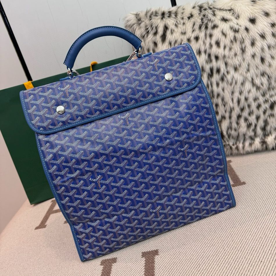 Goyard Saint Leger Backpack Sky Blue 9 Goyard Saint Leger Backpack Knockoff — Full-Size Goyardine Backpack