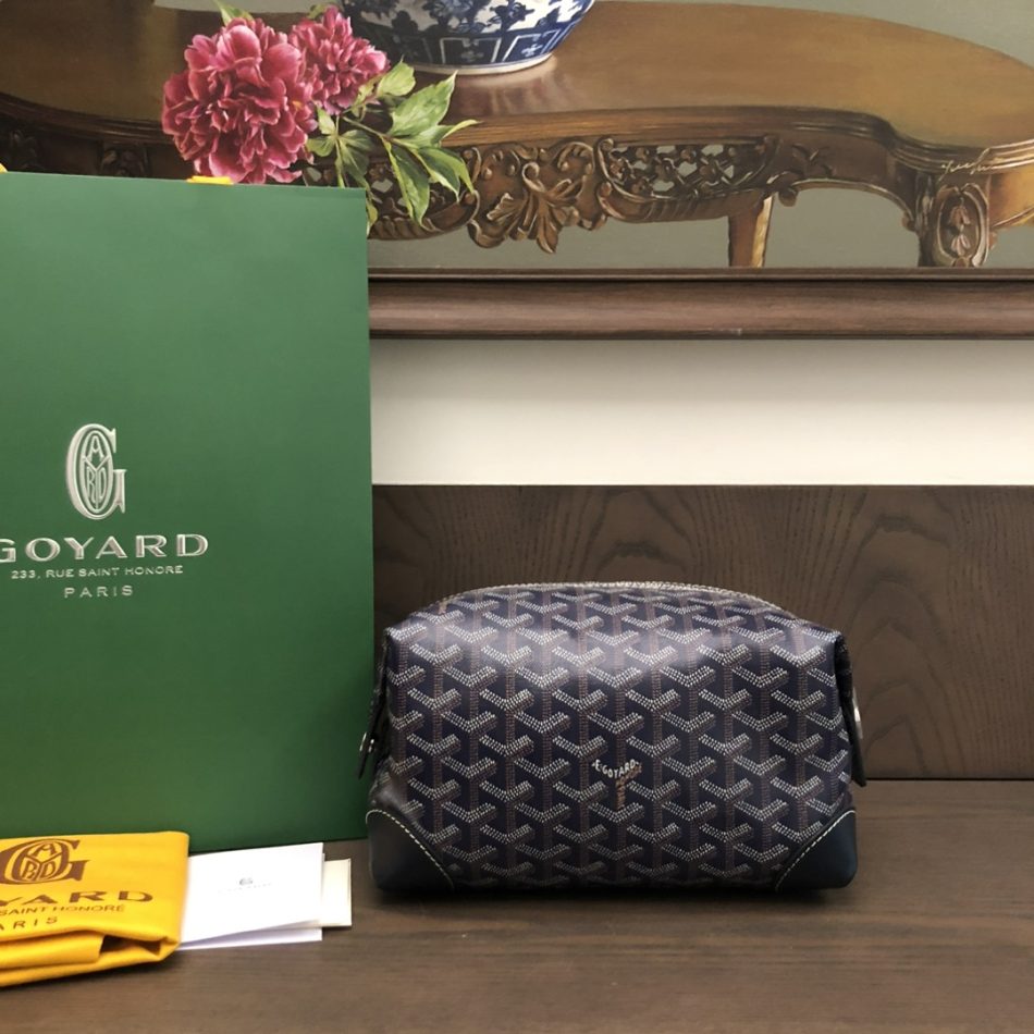 Goyard Bowling 25 Navy Blue 6 Fake Goyard Bowling 25 Toiletry Bag — Travel Grooming Case Goyardine